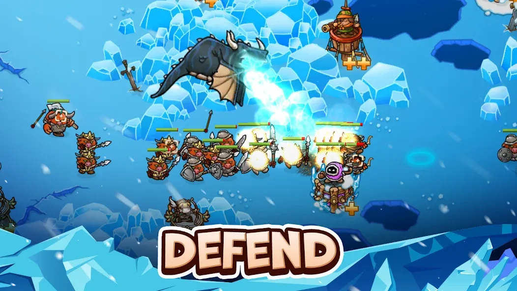 Crazy Defense Heroes - TD Game (Крейзи Дефенс Хероес)  [МОД Unlimited Money] Screenshot 1