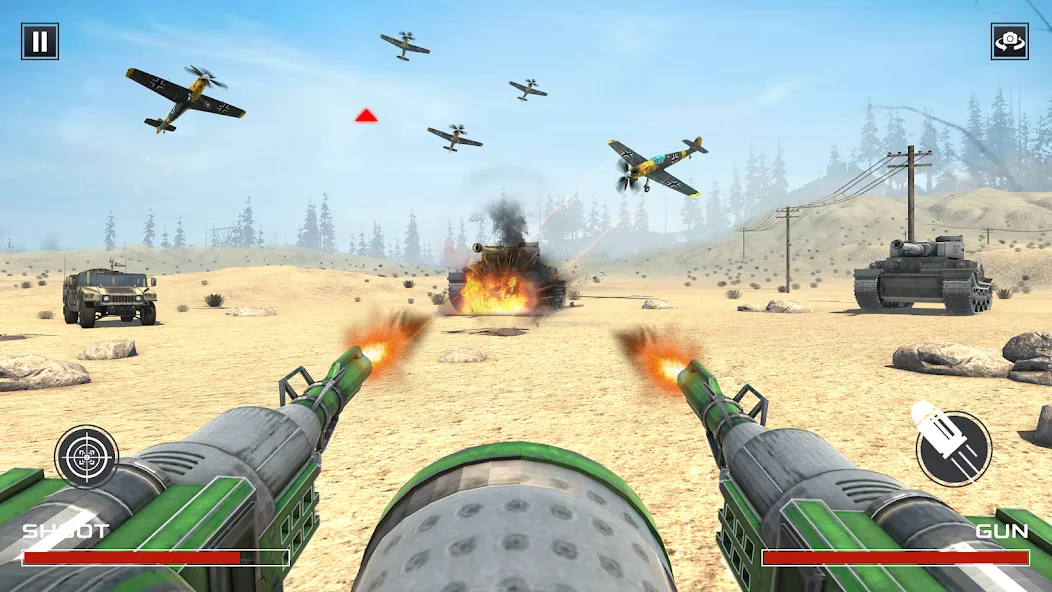 FPS War Games- Aircrafts Games  [МОД Много денег] Screenshot 3