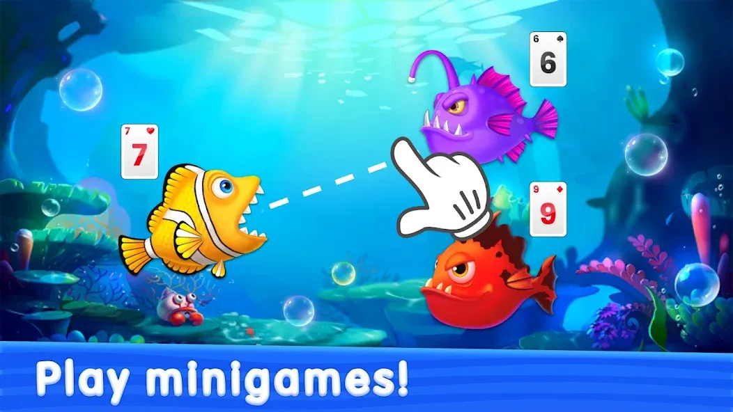 Solitaire TriPeaks: Aquarium (Солитер ТриПикс)  [МОД Unlocked] Screenshot 1