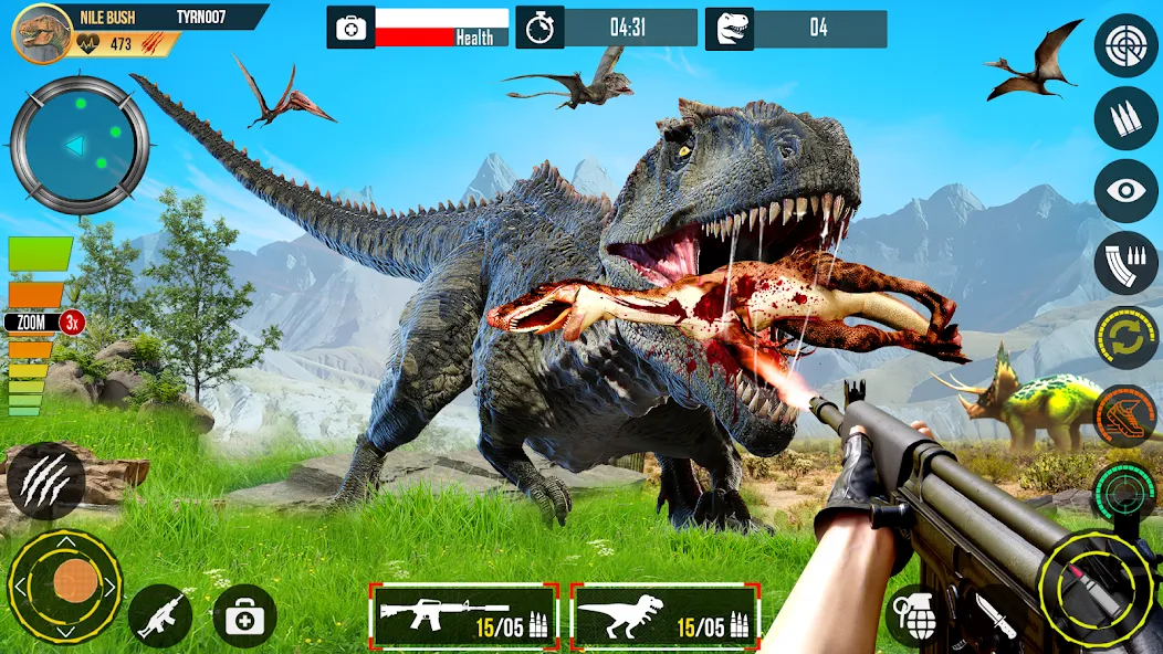 Real Dino Hunting Gun Games (Риал Дино Хантинг Ган Геймс)  [МОД Unlocked] Screenshot 2