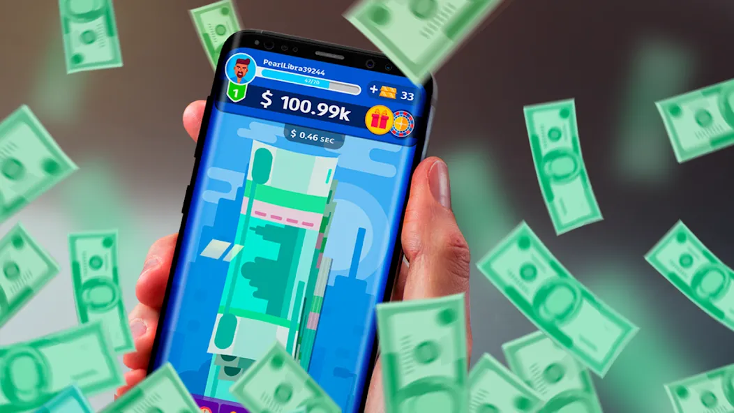 Money cash clicker  [МОД Бесконечные деньги] Screenshot 1