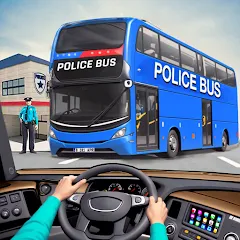 Взлом Police Bus Simulator Bus Games  [МОД Все открыто] - стабильная версия apk на Андроид