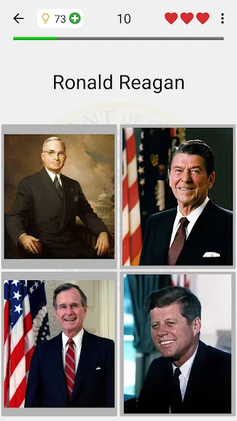 US Presidents and History Quiz  [МОД Много монет] Screenshot 2