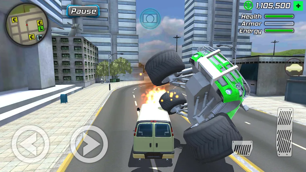 Rope Frog Ninja Hero Car Vegas (Роуп Фрог Ниндзя Герой Кар Вегас)  [МОД Unlimited Money] Screenshot 3