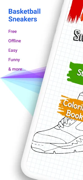 Basketball Shoes Coloring Book (Раскраска кроссовок для баскетбола)  [МОД Menu] Screenshot 1