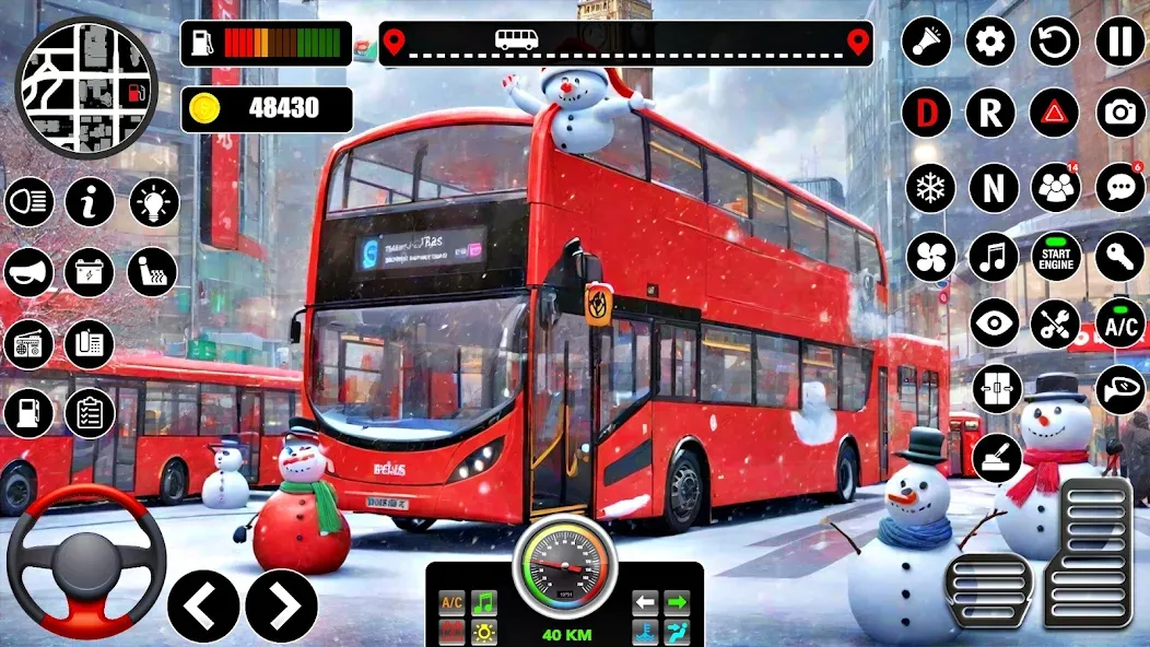 Bus Simulator 3D Bus Games (Городское автобусное симуляторение)  [МОД Много монет] Screenshot 1