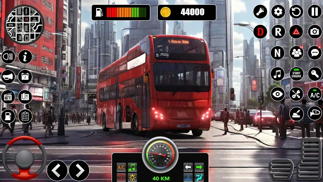 Bus Simulator 3D Bus Games (Городское автобусное симуляторение)  [МОД Много монет] Screenshot 4