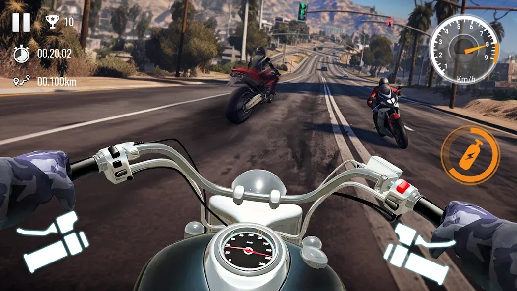 Traffic Bike Driving Simulator (Трафик Байк Драйвинг Симулятор)  [МОД Много денег] Screenshot 2