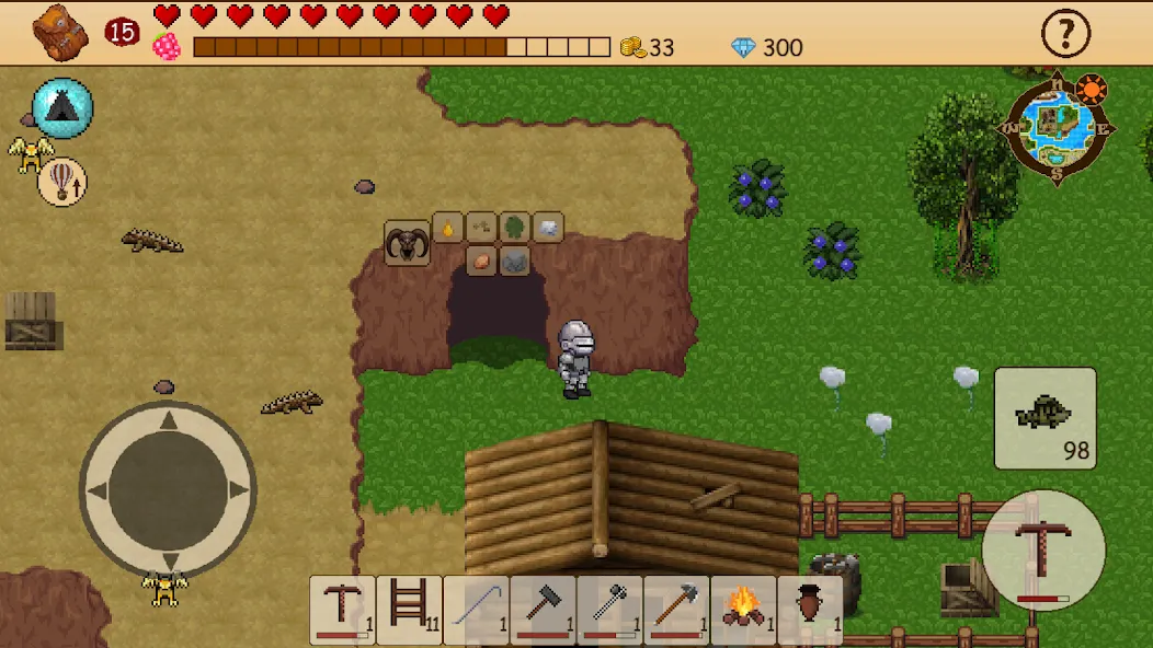 Survival RPG: Open World Pixel (Сурвайвл РПГ)  [МОД Бесконечные монеты] Screenshot 1