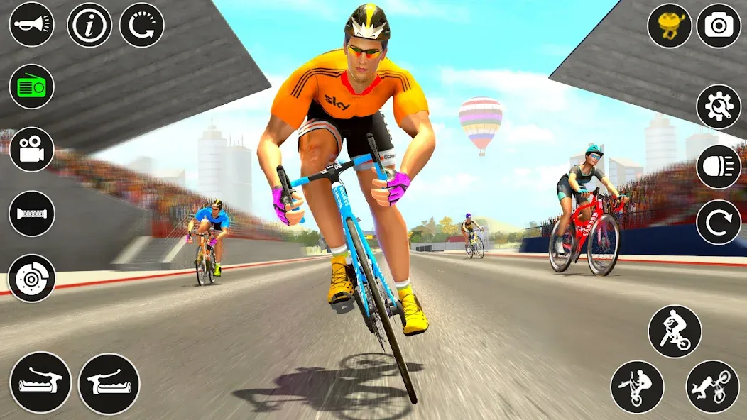 BMX Cycle Race 3d Cycle Games (гонка на велосипедах 3D игры на велосипеде)  [МОД Много денег] Screenshot 2