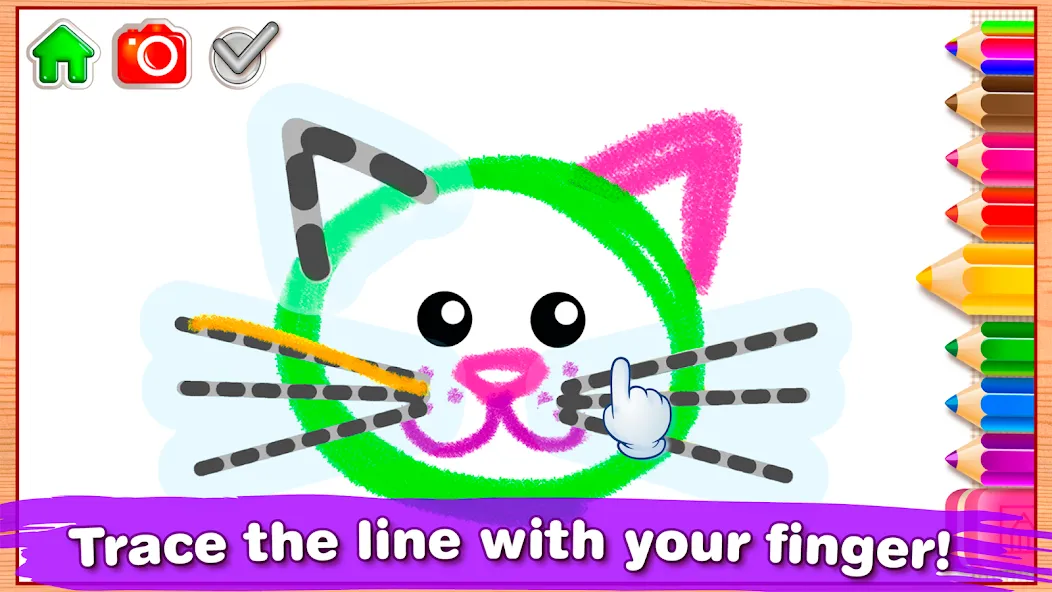 Bini Drawing for Kids Games (Бини)  [МОД Все открыто] Screenshot 3