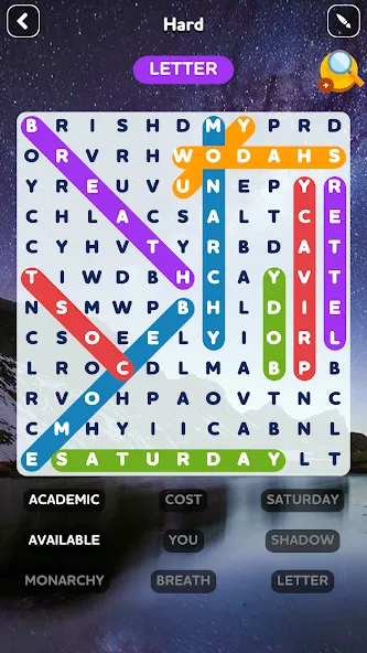 Word Search - Word Puzzle Game  [МОД Все открыто] Screenshot 4