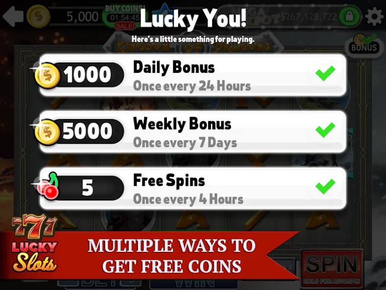 Lucky Slots (Лаки Слотс)  [МОД Много монет] Screenshot 5