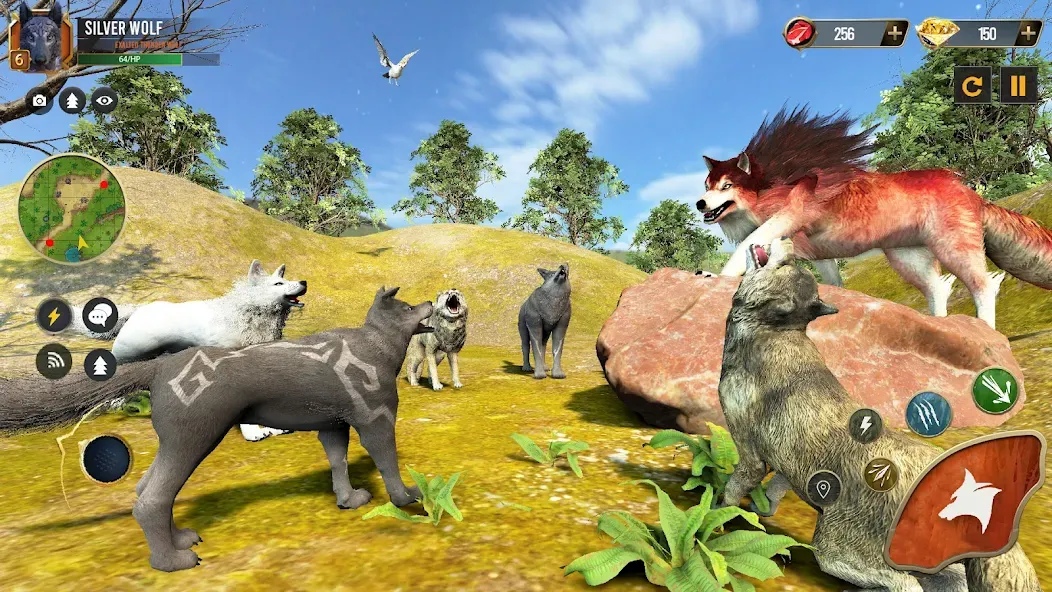 Wild Wolf Simulator Wolf Games  [МОД Бесконечные монеты] Screenshot 1