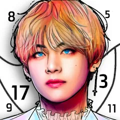 Скачать взлом Kpop Paint by Numbers BT21  [МОД Menu] - полная версия apk на Андроид