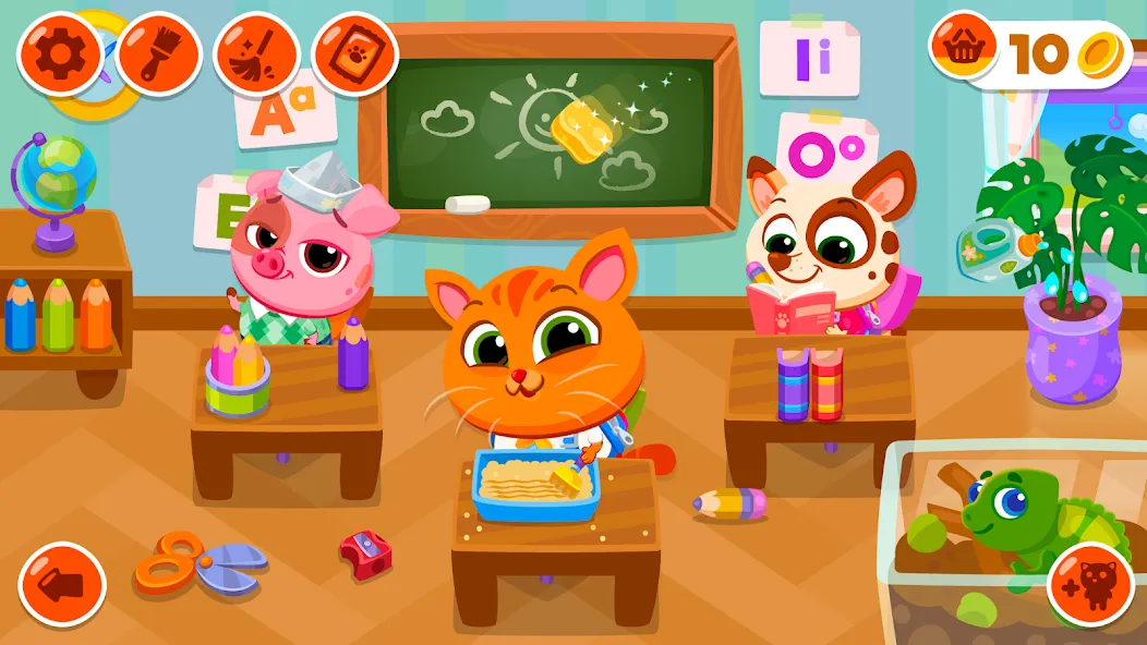 Bubbu School - My Virtual Pets (Буббу Скул)  [МОД Бесконечные монеты] Screenshot 1