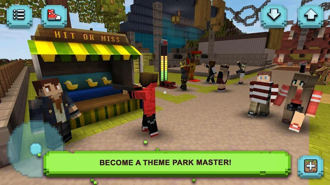 Theme Park Craft: Build & Ride  [МОД Бесконечные деньги] Screenshot 1