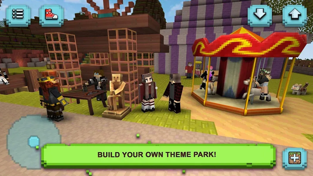 Theme Park Craft: Build & Ride  [МОД Бесконечные деньги] Screenshot 2