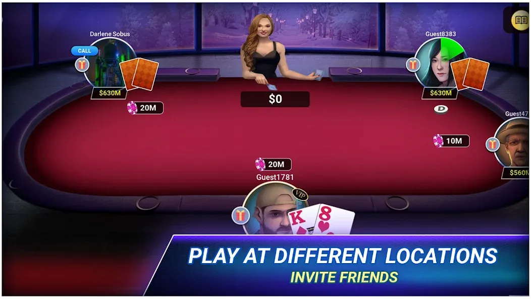 Poker Texas Holdem (Покер Техасский Холдем)  [МОД Много денег] Screenshot 3