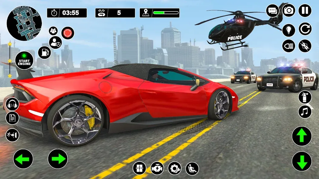 Police Helicopter Chase Game  [МОД Unlimited Money] Screenshot 4