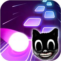 Взломанная Cartoon cat - Hop tiles rush (Картун кэт)  [МОД Все открыто] - полная версия apk на Андроид