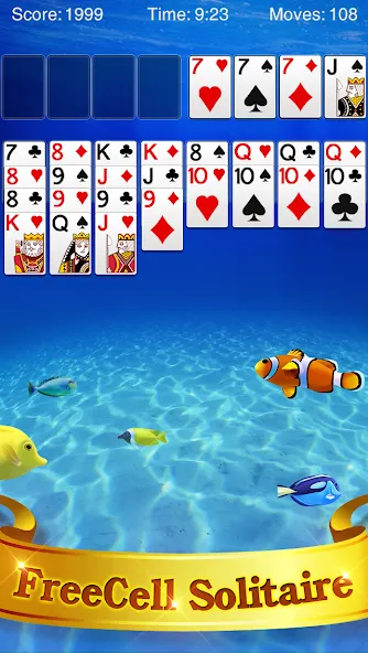 FreeCell Solitaire  [МОД Много денег] Screenshot 1