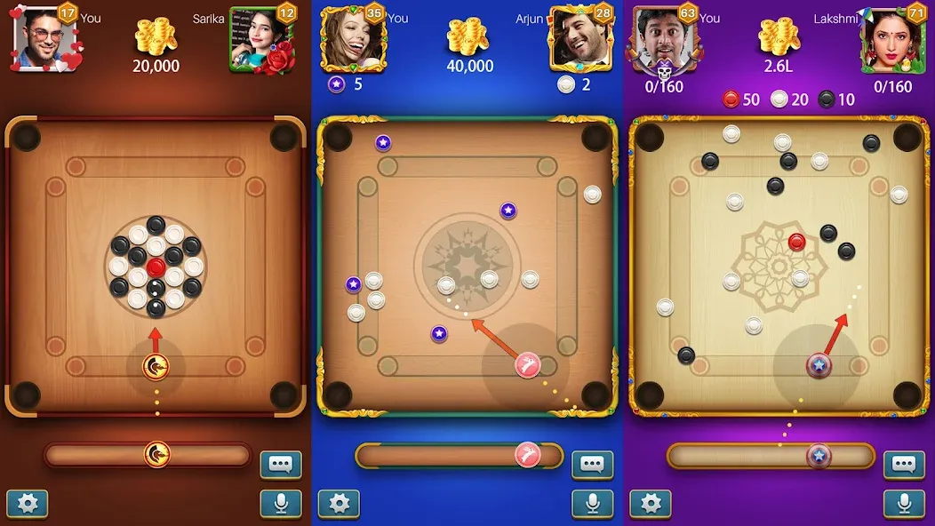 Carrom Meta-Board Disc Game (Карром Мета)  [МОД Unlocked] Screenshot 1