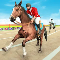 Скачать взлом Mounted Horse Racing Games  [МОД Все открыто] - последняя версия apk на Андроид