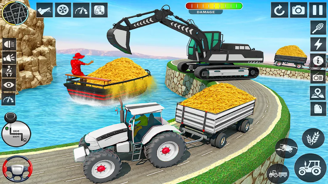 Big Tractor Farming Simulator (Биг Трактор Фарминг Симулятор)  [МОД Бесконечные деньги] Screenshot 2