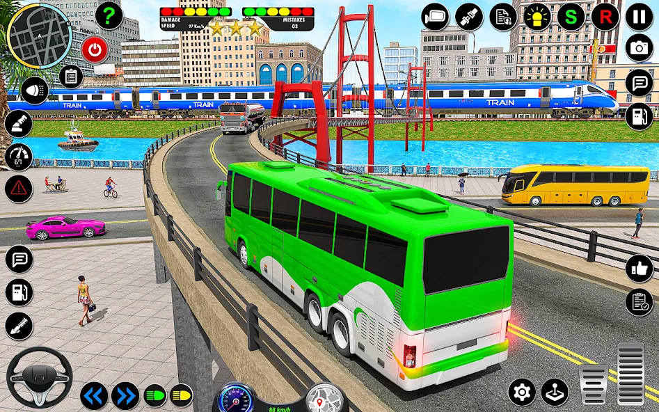 City Bus Simulator 3D Bus Game (Симулятор городского автобуса 3D  игра   )  [МОД Unlocked] Screenshot 4