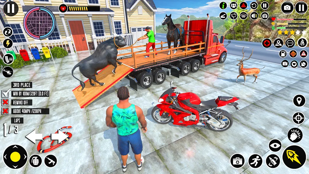 Animal Transport Truck Game 3D (Игра Грузовик для перевозки животных)  [МОД Unlimited Money] Screenshot 1