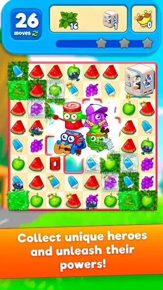 Sugar Heroes - match 3 game  [МОД Unlimited Money] Screenshot 2