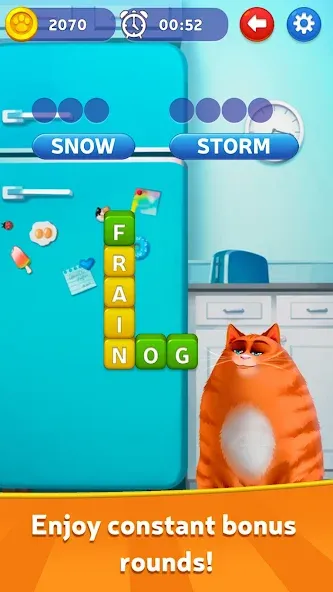 Kitty Scramble: Word Game  [МОД Бесконечные монеты] Screenshot 3