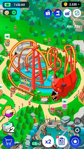 Idle Theme Park Tycoon (Айдел Тем Парк Тайкун)  [МОД Unlocked] Screenshot 5