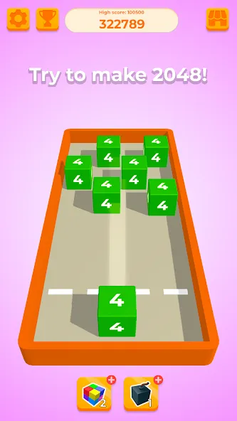 Chain Cube 2048: 3D merge game (Чейн Куб)  [МОД Много монет] Screenshot 4