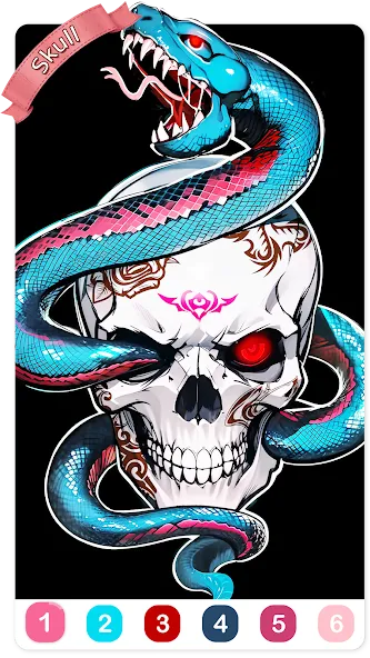 Tattoo Coloring games  [МОД Бесконечные деньги] Screenshot 3