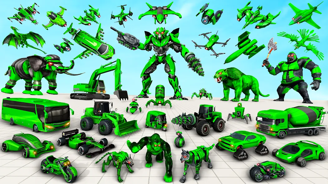 Multi Animal Robot Car Games (Мульти Анимал Робот Кар Игры)  [МОД Меню] Screenshot 2