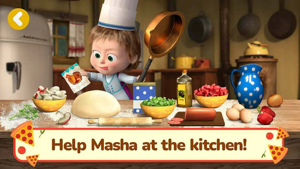 Masha and the Bear Pizza Maker  [МОД Меню] Screenshot 1