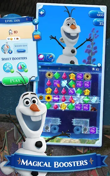 Disney Frozen Free Fall Games  [МОД Бесконечные монеты] Screenshot 5