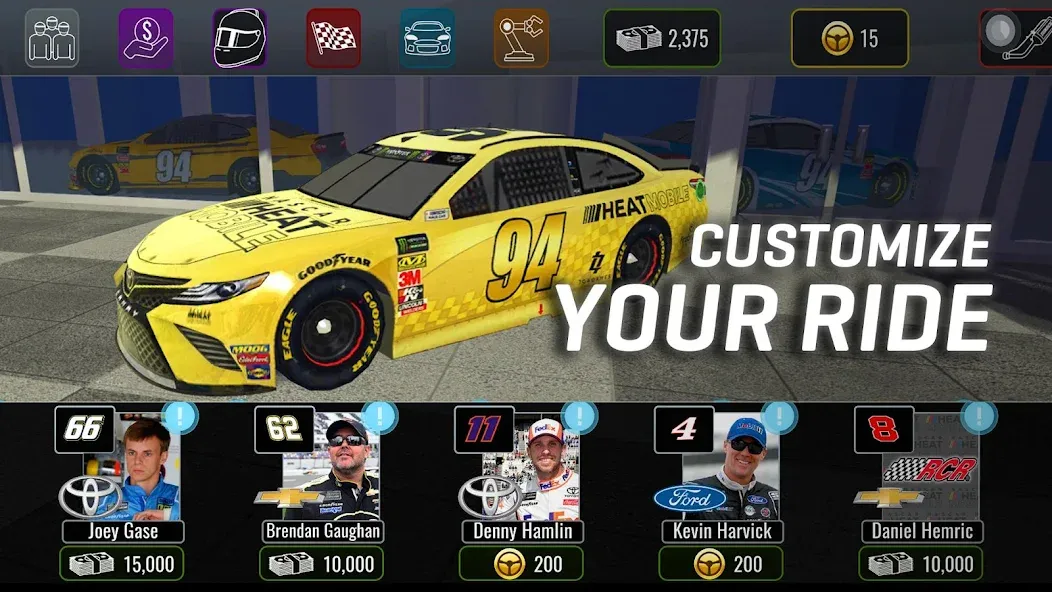 NASCAR Heat Mobile (НАСКАР Хит Мобилай)  [МОД Unlocked] Screenshot 2