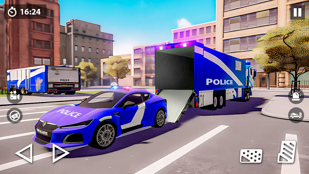 US Police Car Transporter Game (Полицейский транспорт игры)  [МОД Unlimited Money] Screenshot 3