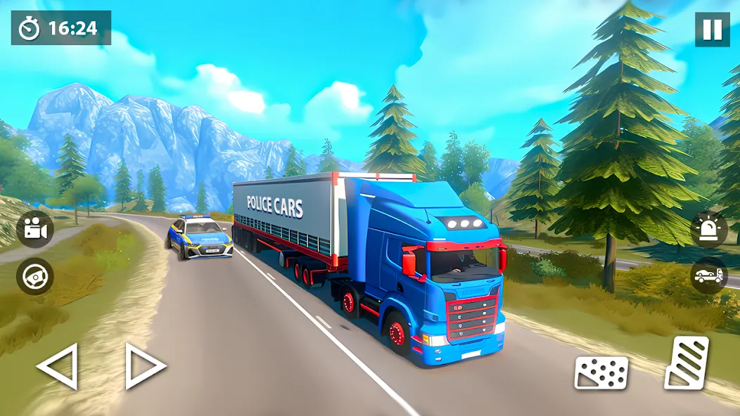 US Police Car Transporter Game (Полицейский транспорт игры)  [МОД Unlimited Money] Screenshot 4