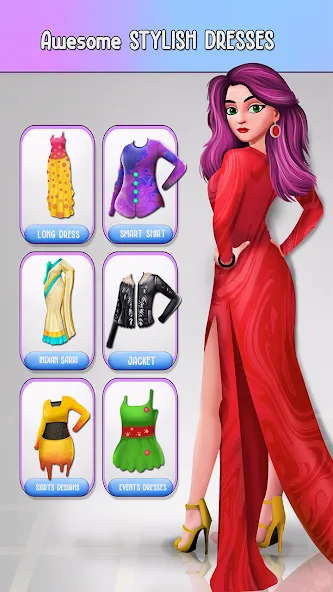 Fashion Stylist Makeup Dressup  [МОД Много денег] Screenshot 2