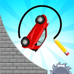 Скачать взлом Draw 2 Bridge: Draw Save Car (Дроу 2 Бридж)  [МОД Меню] - стабильная версия apk на Андроид