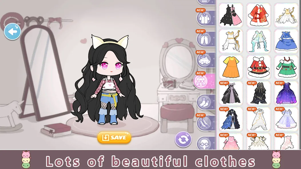 YOYO Doll Anime Dress Up Game (ЙОЙО)  [МОД Меню] Screenshot 2