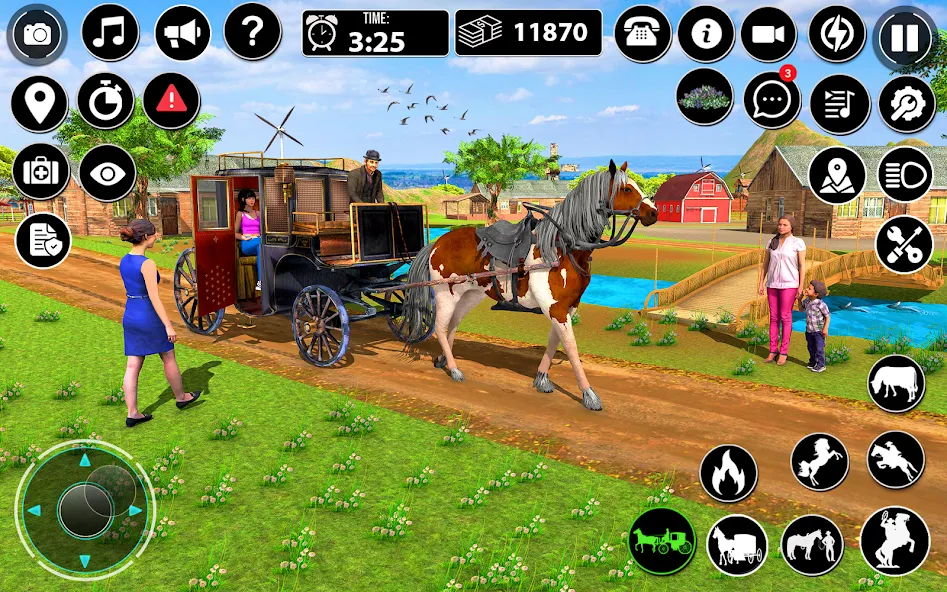 Horse Cart Taxi Transport Game  [МОД Все открыто] Screenshot 3