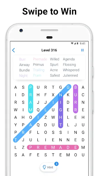 Word Search - crossword puzzle (Уорд Срч)  [МОД Mega Pack] Screenshot 3