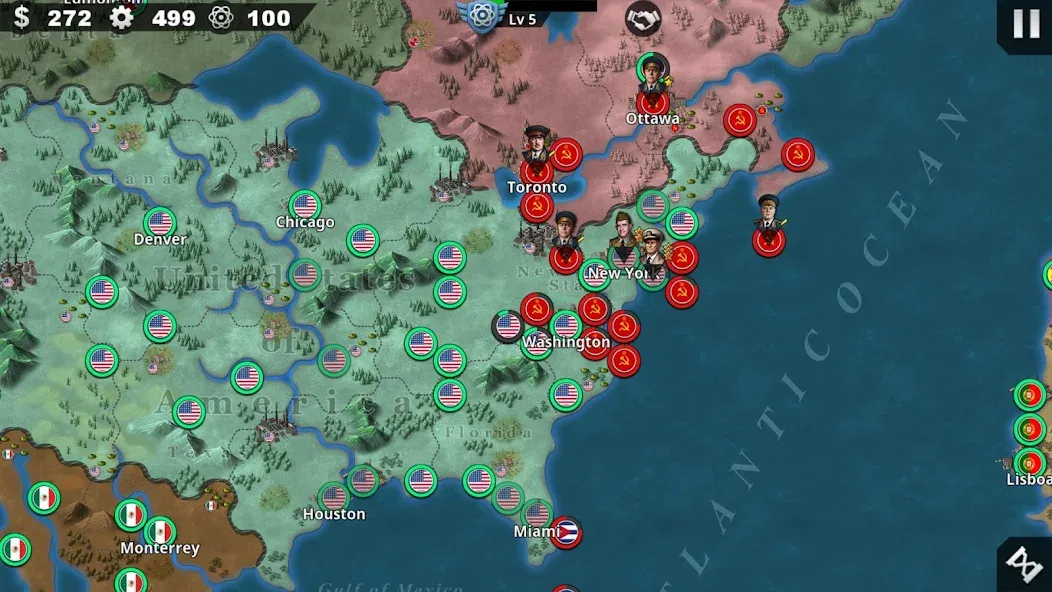 World Conqueror 4-WW2 Strategy (Ворлд Конкерор 4)  [МОД Unlimited Money] Screenshot 3