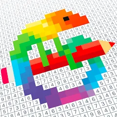 Взломанная Pixel Art - Color by Number (Пиксельное искусство)  [МОД Меню] - стабильная версия apk на Андроид