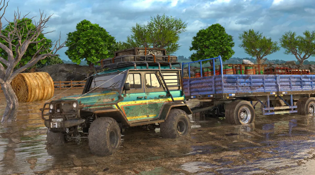 Offroad Mud Truck Driving Sim  [МОД Все открыто] Screenshot 2